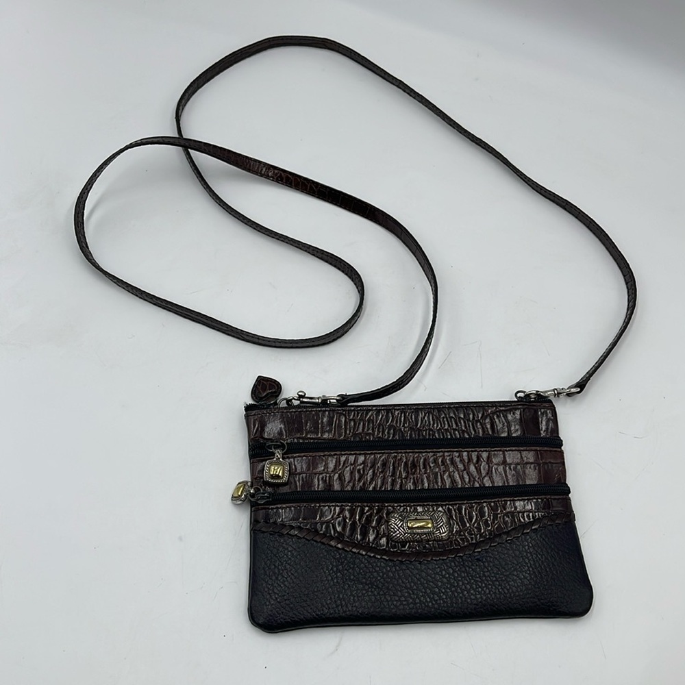 Brighton Three Zip Compartments Crossbody Bag